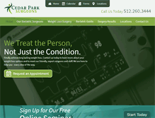 Tablet Screenshot of cedarparkbariatrics.com